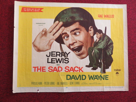 THE SAD SACK  US HALF SHEET (22"x 28")  POSTER JERRY LEWIS DAVID WAYNE 1958