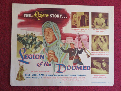 LEGION OF THE DOOMED US HALF SHEET (22"x 28")  POSTER BILL WILLIAMS 1958