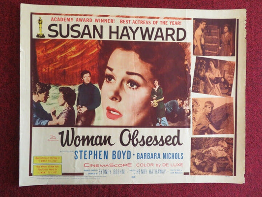 WOMAN OBSESSED  US HALF SHEET (22"x 28")  POSTER SUSAN HAYWARD 1959