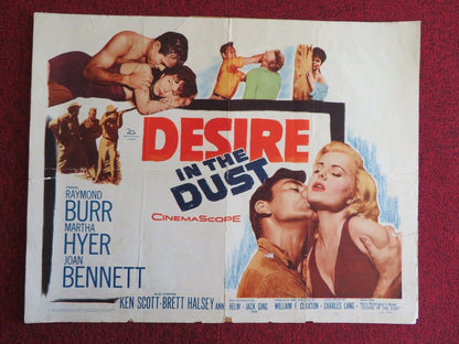 DESIRE IN THE DUST  US HALF SHEET (22"x 28")  POSTER RAYMOND BURR 1960