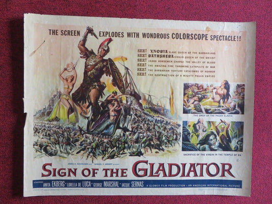 SIGN OF THE GLADIATOR US HALF SHEET (22"x 28")  POSTER ANITA EKBERG 1959