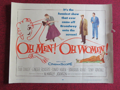 OH MEN! OH WOMEN!  US HALF SHEET (22"x 28")  POSTER DAN DAILEY DIANA LYNN 1957