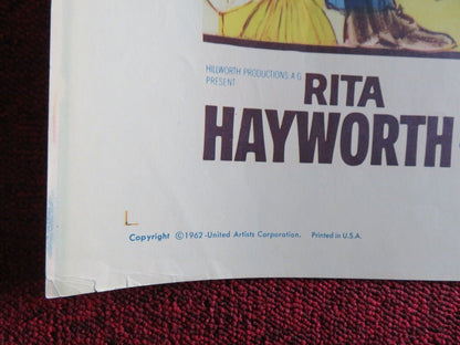 THE HAPPY THIEVES   US HALF SHEET (22"x 28")  POSTER RITA HAYWORTH 1962