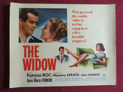 THE WIDOW  US HALF SHEET (22"x 28")  POSTER PATRICIA ROC AKIM TAMIROFF 1957