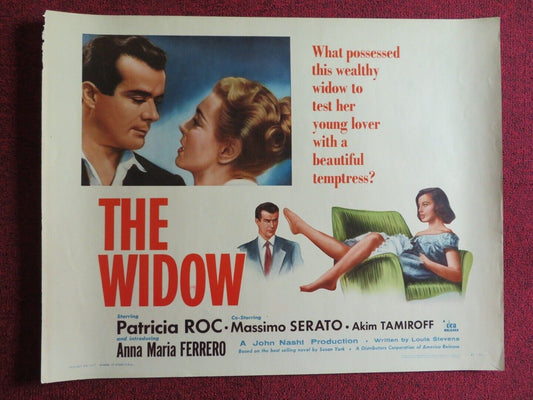 THE WIDOW  US HALF SHEET (22"x 28")  POSTER PATRICIA ROC AKIM TAMIROFF 1957