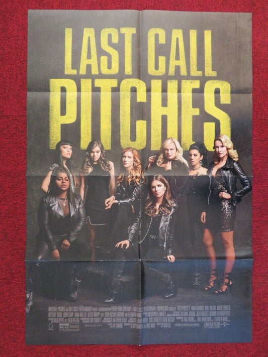 PITCH PERFECT 3 FOLDED US ONE SHEET POSTER ANNA KENDRIK REBEL WILSON 2017