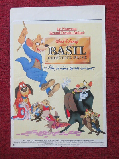 BASIL THE GREAT MOUSE DETECIVE  FRENCH (16"x 23.5") POSTER DISNEY VINCENT PRICE