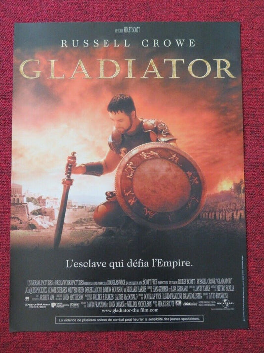 GLADIATOR FRENCH (16"x 21") POSTER RIDLEY SCOTT RUSSELL CROWE 2000