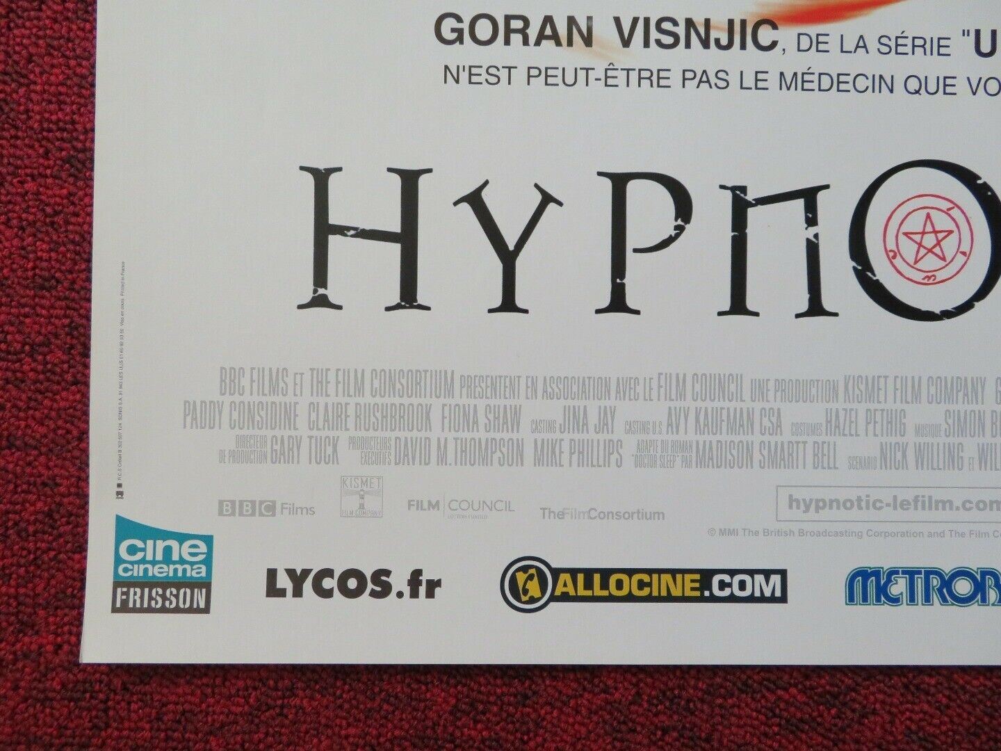 HYPNOTIC / Close Your Eyes  FRENCH (16"x 21.5") POSTER GORAN VISNJIC 2002