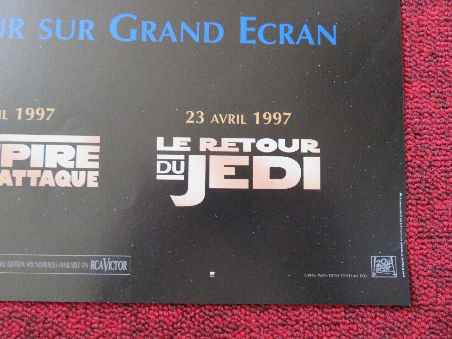 THE STAR WARS TRILOGY FRENCH (16"x 21.5") POSTER LUCAS HAMILL FORD FISHER