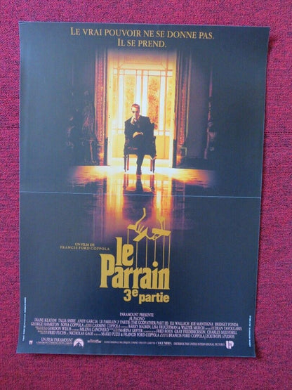 THE GODFATHER PART 3 FRENCH (16"x 21.5") POSTER COPPOLA PACINO GARCIA 1990