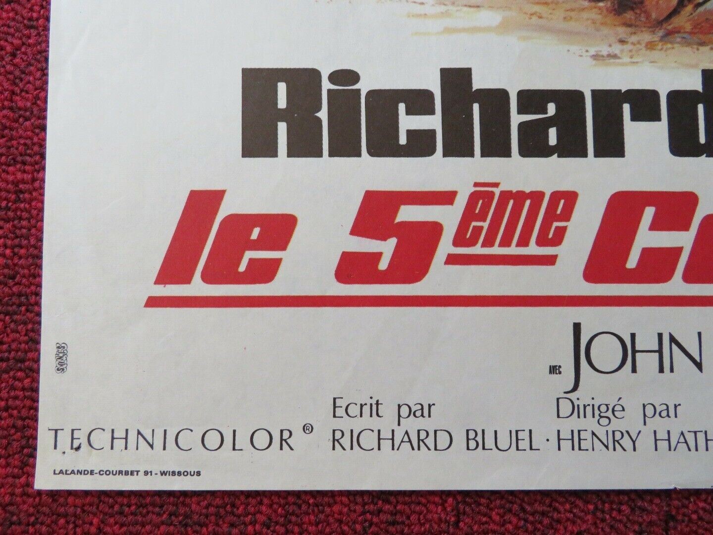 LE 5EME COMMANDO / Raid on Rom FRENCH (15.5"x 21") POSTER RICHARD BURTON 1971