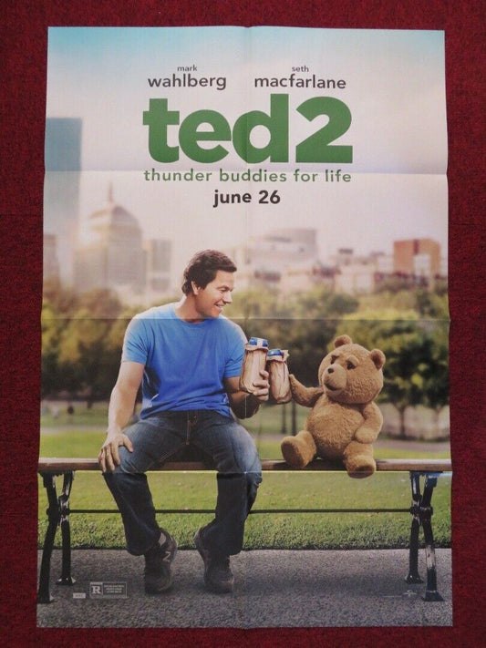 TED 2 FOLDED US ONE SHEET POSTER MARK WAHLBERG SETH MACFARLANE 2015