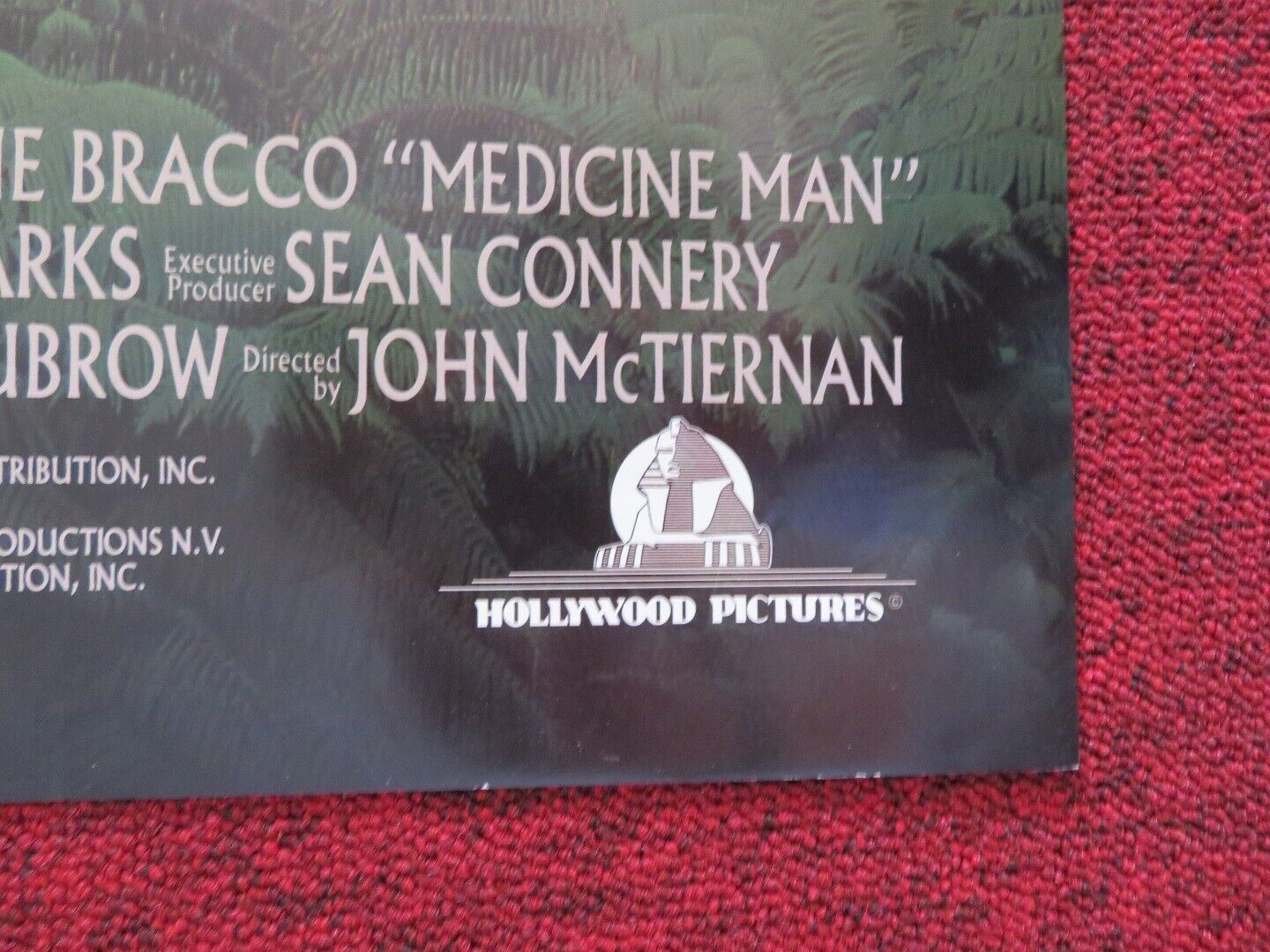 MEDICINE MAN FOLDED US ONE SHEET POSTER SEAN CONNERY LORRAINE BRACCO 1992