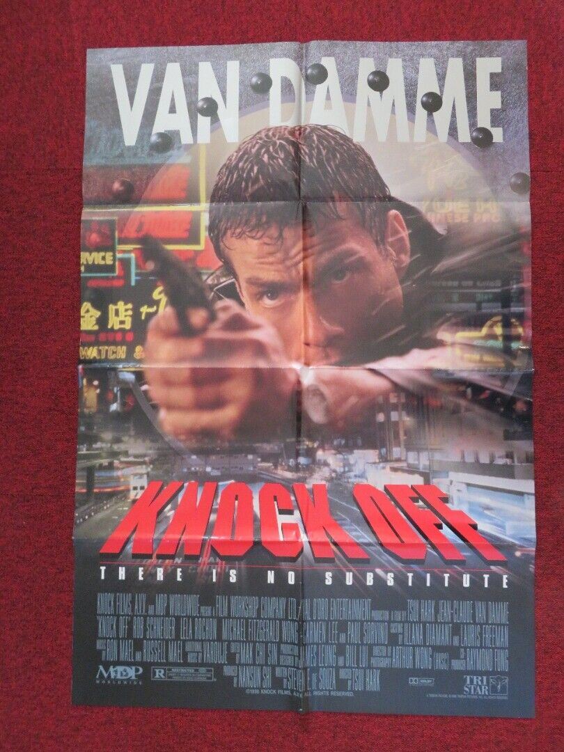 KNOCK OFF FOLDED US ONE SHEET POSTER VAN DAMME ROB SCHNEIDER 1998