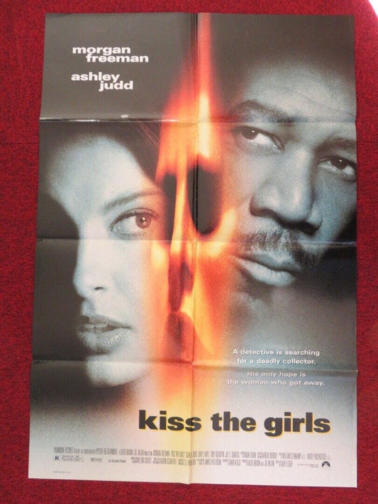 KISS THE GIRLS FOLDED US ONE SHEET POSTER MORGAN FREEMAN ASHLEY JUDD 1997