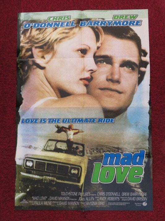 MAD LOVE FOLDED US ONE SHEET POSTER DREW BARRYMORE  CHRIS O'DONNELL 1995