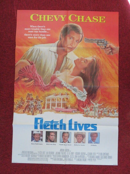 FLETCH LIVES FOLDED US ONE SHEET POSTER CHEVY CHASE HAL HOLBROOK 1989