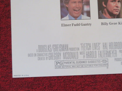 FLETCH LIVES FOLDED US ONE SHEET POSTER CHEVY CHASE HAL HOLBROOK 1989