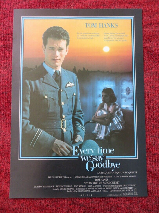 EVERY TIME WE SAY GOODBYE FRENCH (13.5"x 19") POSTER TOM HANKS MARSILLACH 1986