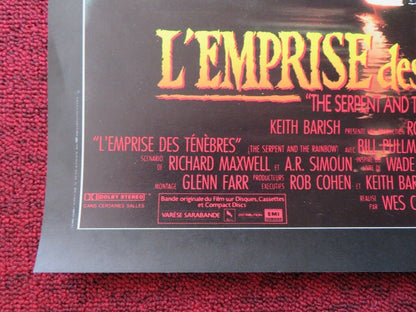 L'EMPRISE DES TENEBRES/THE SERPENT AND THE RAINBOW FRENCH (13.5"x 20.5") POSTER