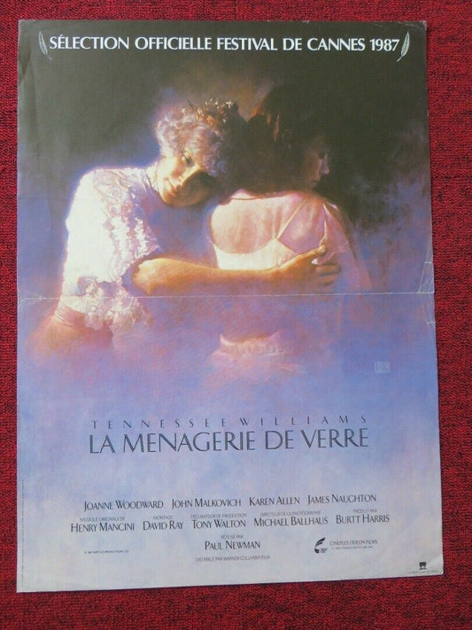 LA MENAGERIE DE VERRE / The Glass Menagerie FRENCH (15"x 20.5") POSTER MALKOVICH