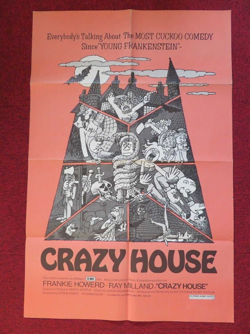 CRAZY HOUSE / THE HOUSE IN NIGHTMARE PARK FOLDED US ONE SHEET POSTER 1973