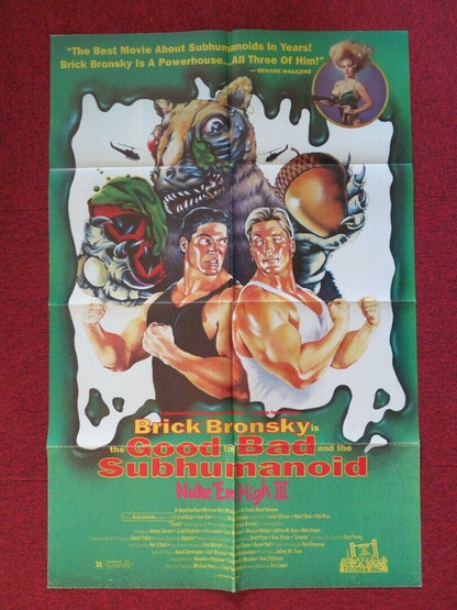 NUKE 'EM HIGH 3 THE GOOD THE  BAD AND THE ... FOLDED US ONE SHEET POSTER 1994