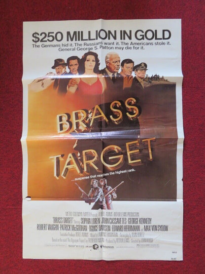 BRASS TARGET FOLDED US ONE SHEET POSTER SOPHIA LOREN JOHN CASSAVETES 1978