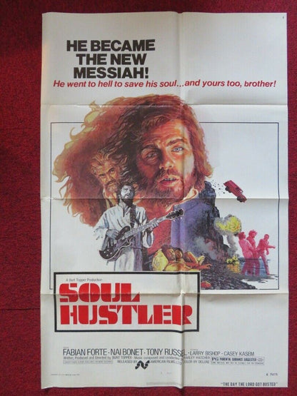 THE DAY THE LORD GOT BUSTED / SOUL HUSTLER FOLDED US ONE SHEET POSTER 1973