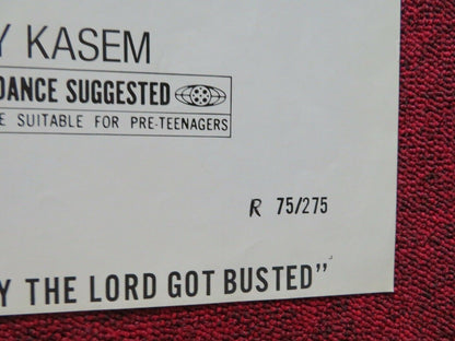 THE DAY THE LORD GOT BUSTED / SOUL HUSTLER FOLDED US ONE SHEET POSTER 1973