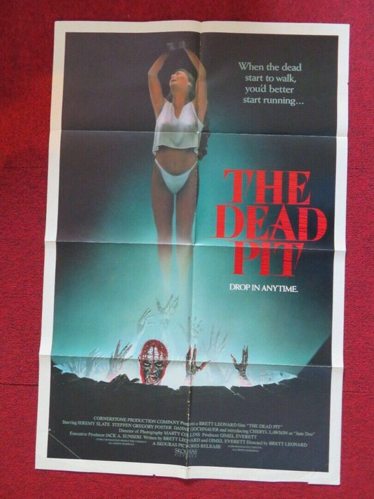 THE DEAD PIT  FOLDED US ONE SHEET POSTER JEREMY SLATE CHERYL LAWSON 1989