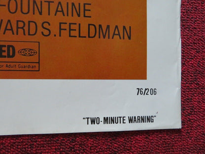 TWO MINUTE WARNING FOLDED US ONE SHEET POSTER CHARLTON HESTON 1976