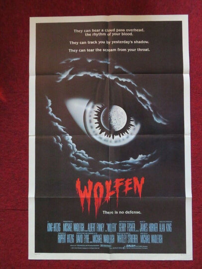 WOLFEN  FOLDED US ONE SHEET POSTER ALBERT FINNEY DIANE VENORA 1981