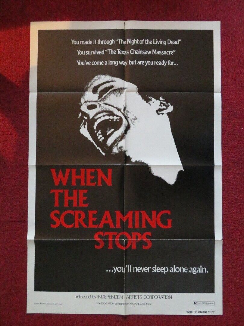 WHEN THE SCREAMING STOPS /The Loreley's Grasp FOLDED US ONE SHEET POSTER 1978