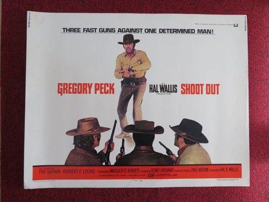 SHOOT OUT US HALF SHEET (22"x 28")  POSTER GREGORY PECK 1971