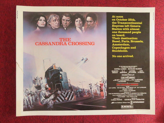 THE CASSANDRA CROSSING US HALF SHEET (22"x 28")  POSTER SOPHIA LOREN 1977