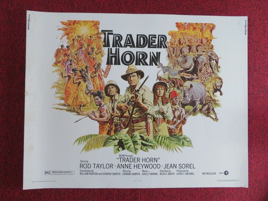 TRADER HORN US HALF SHEET (22"x 28")  POSTER ROD TAYLOR ANNE HEYWOOD 1973