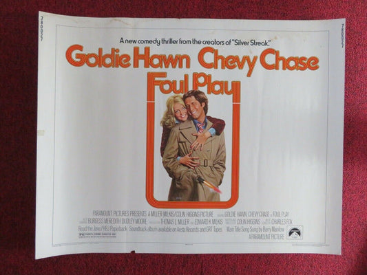 FOUL PLAY  US HALF SHEET (22"x 28")  POSTER GOLDIE HAWN CHEVY CHASE 1978