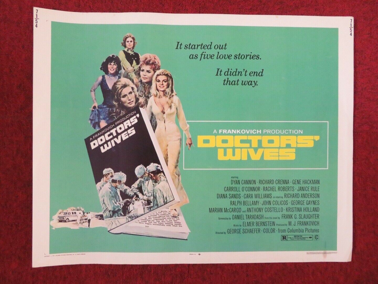 DOCTORS' WIVES  US HALF SHEET (22"x 28")  POSTER GENE HACKMAN DYAN CANNON 1971