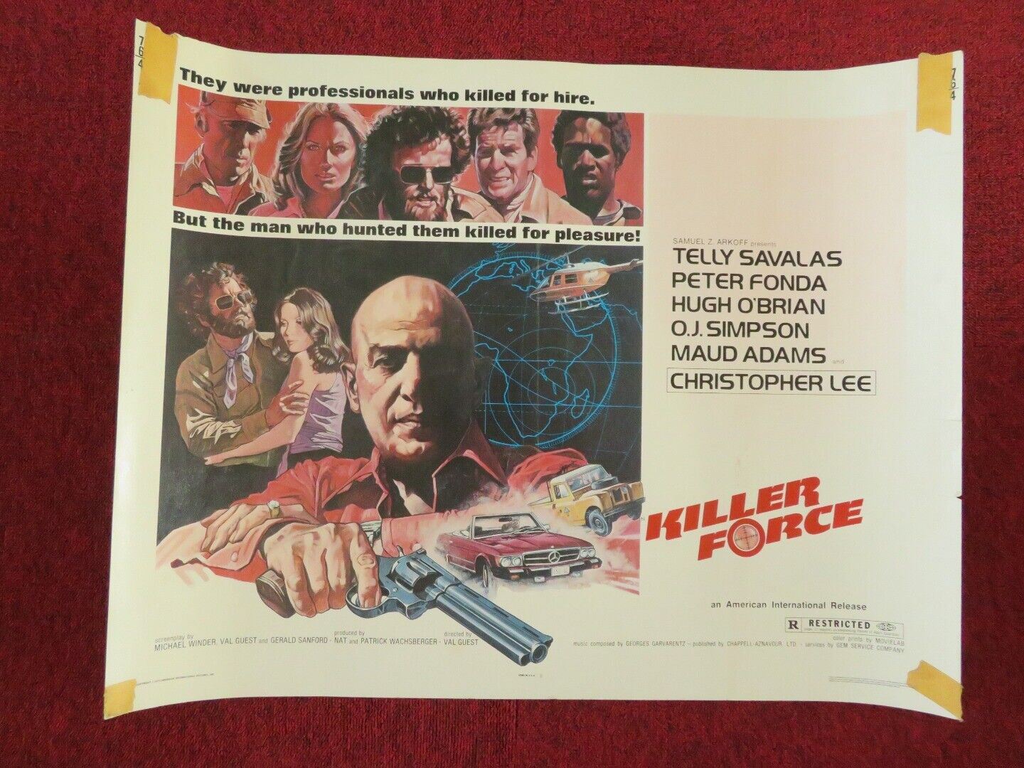 KILLER FORCE  US HALF SHEET (22"x 28")  POSTER TELLY SAVALAS PETER FONDA 1976