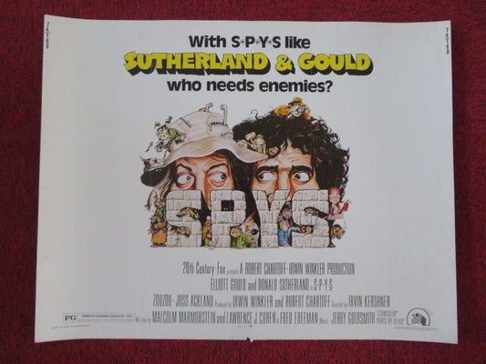 S*P*Y*S US HALF SHEET (22"x 28")  POSTER DONALD SUTHERLAND ELLIOT GOULD 1974