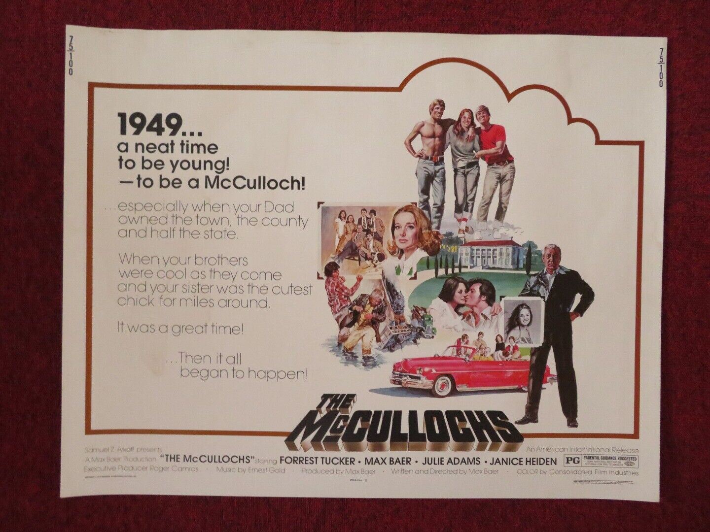 THE MCCULLOCHS  US HALF SHEET (22"x 28")  POSTER FOREST TUCKER MAX BAER 1975