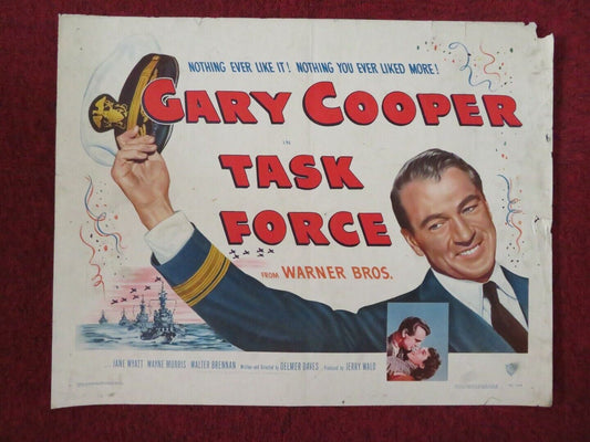 TASK FORCE US HALF SHEET (22"x 28")  POSTER GARY COOPER JANE WYATT 1949