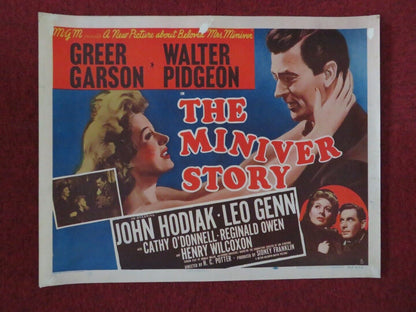 THE MINIVER STORY US HALF SHEET (22"x 28")  POSTER GREER GARSON 1950