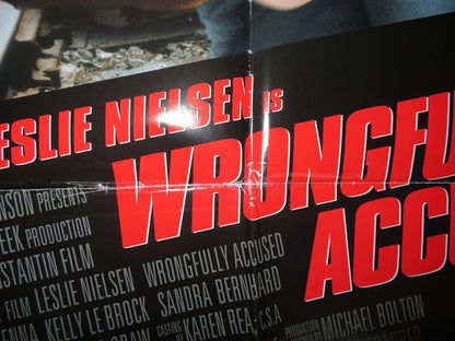 WRONGFULLY ACCUSED FOLDED US ONE SHEET POSTER LESLIE NIELSON KELLY LEBROCK 1998