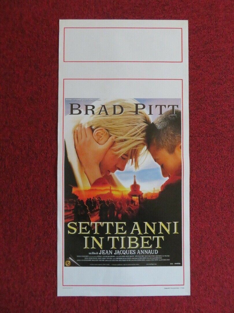 SETTE ANNI IN TIBET ITALIAN LOCANDINA (27.5"x13") POSTER BRAD PITT 1997