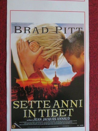 SETTE ANNI IN TIBET ITALIAN LOCANDINA (27.5"x13") POSTER BRAD PITT 1997