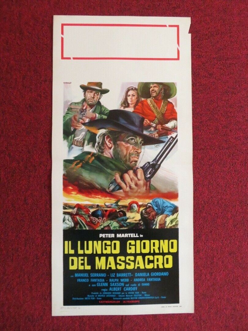 IL LUNGO GIORNO DEL MASSACRO ITALIAN LOCANDINA (27.5"x13") POSTER 1968