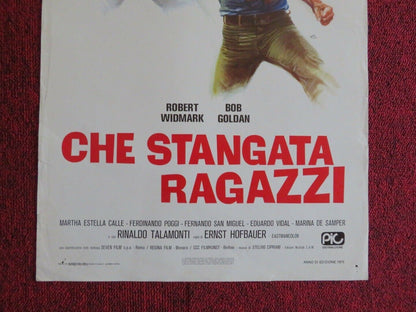 CHE STANGATA RAGAZZI  ITALIAN LOCANDINA (28"x13") POSTER BOB GOLDAN 1975